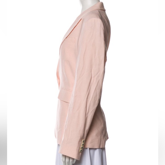 Veronica Beard Pink Linen Blend Cutaway Blazer - Picture 7 of 9